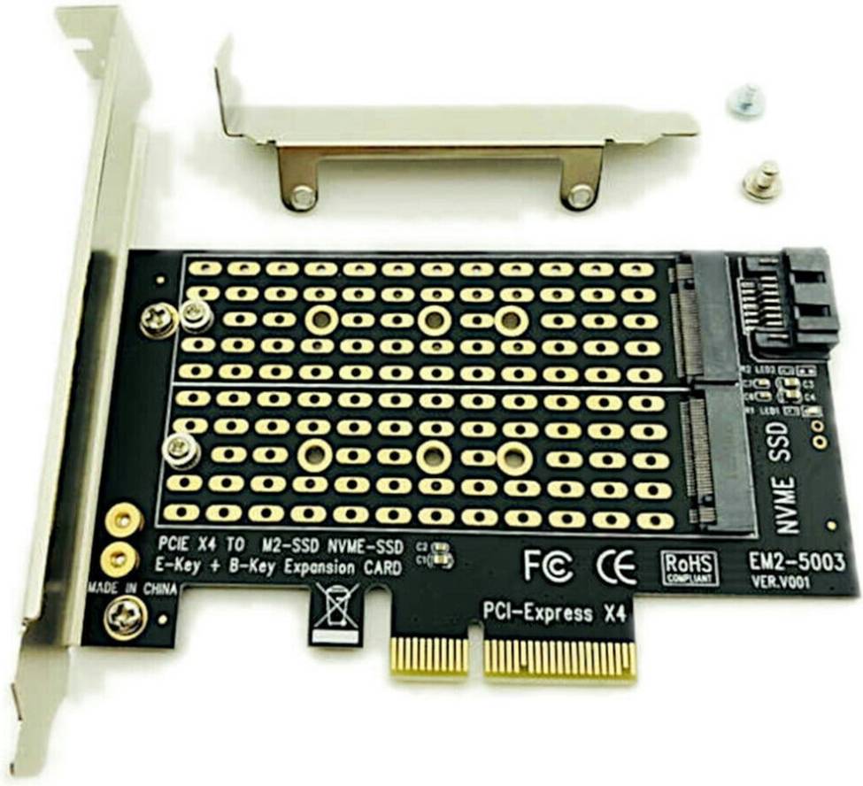 M 2 to pcie For2X PCIe To M2 M.2 M.2 Adapter