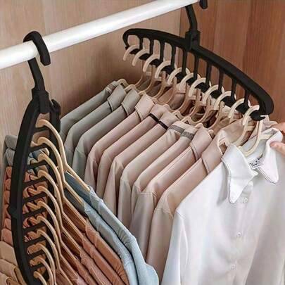 Clothes hanger rack Shein 11-Slot Foldable Hanger Clothes Rack 2pcs