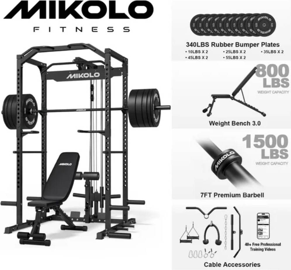 Squat rack Multi-Functional Squat Rack LAT Pulldown System