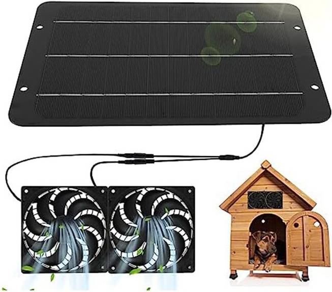 Solar Panel Fan Kit 10W 12V 31.5 Inch Cable