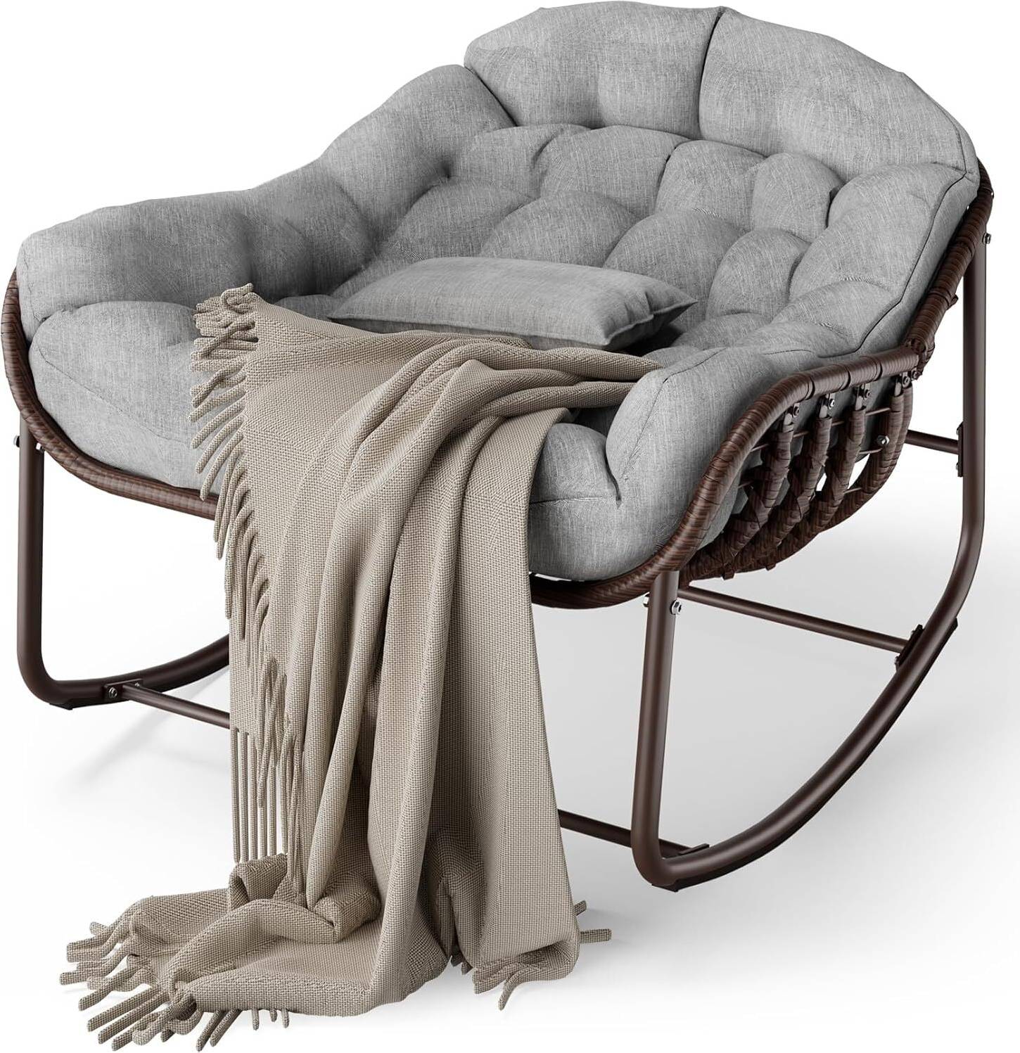 Papasan Garvee Oversized Papasan Egg Rocking Chair