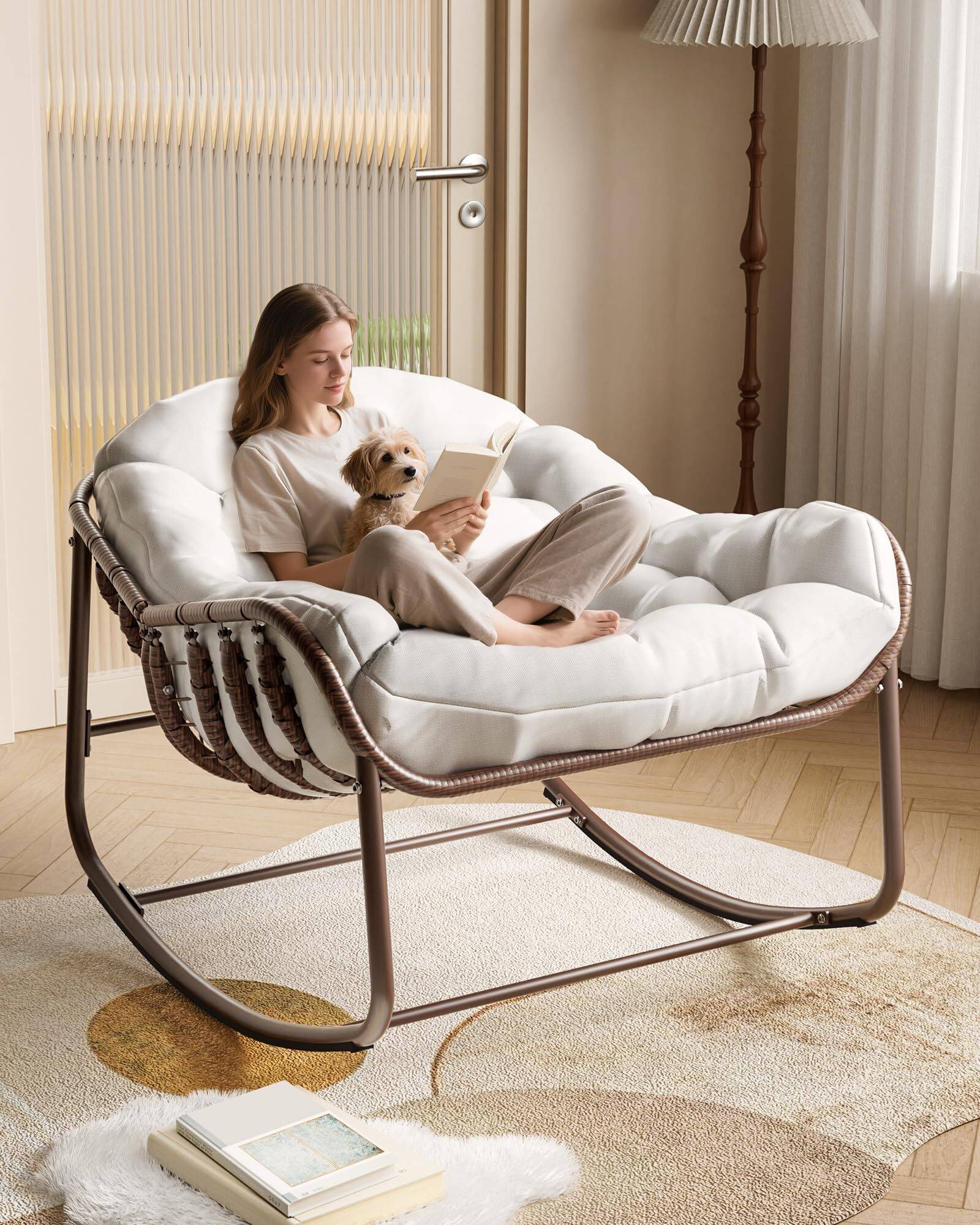Papasan Garvee Oversized Papasan Egg Rocking Chair