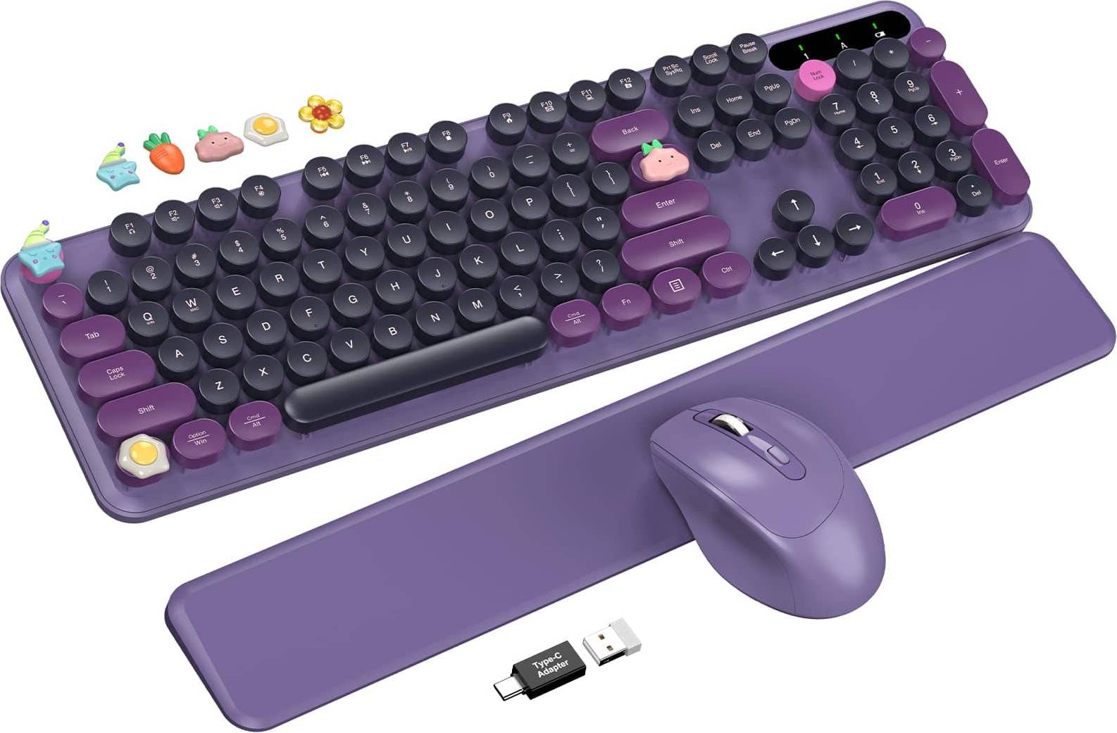 Keyboard and mouse Wireless Typewriter Keyboard Mouse Combo