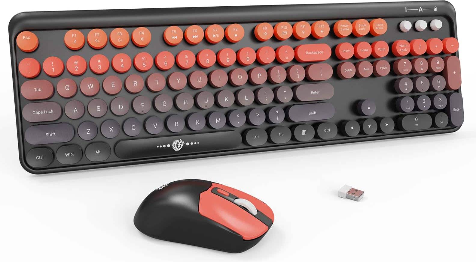 Keyboard and mouse Wireless Typewriter Keyboard Mouse Combo