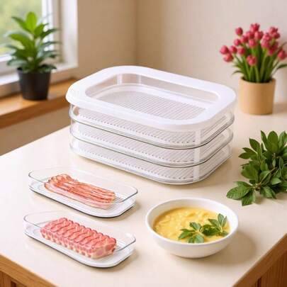 Shein Stackable Storage Containers - Plastic Containers - Multipurpose Set Food Container 3pcs