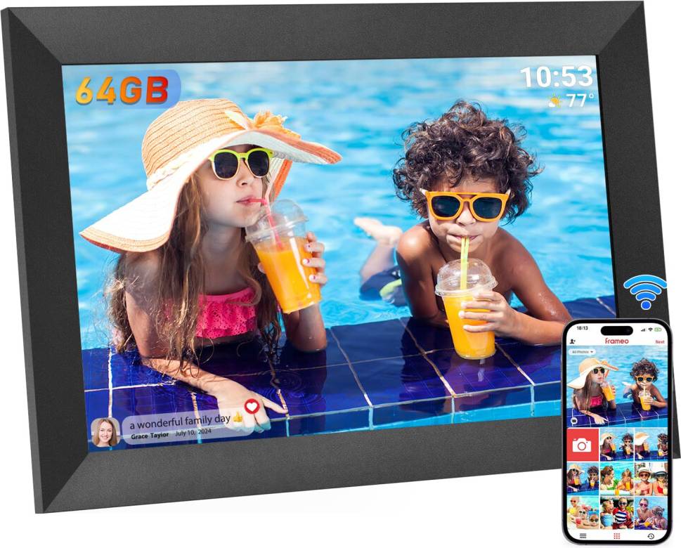 64GB Digital Photo Frame WiFi 10.1 Inch