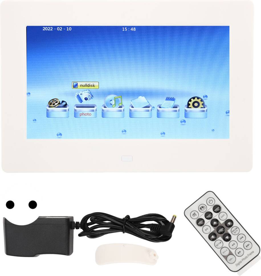 7 Inch White Digital Photo Frame