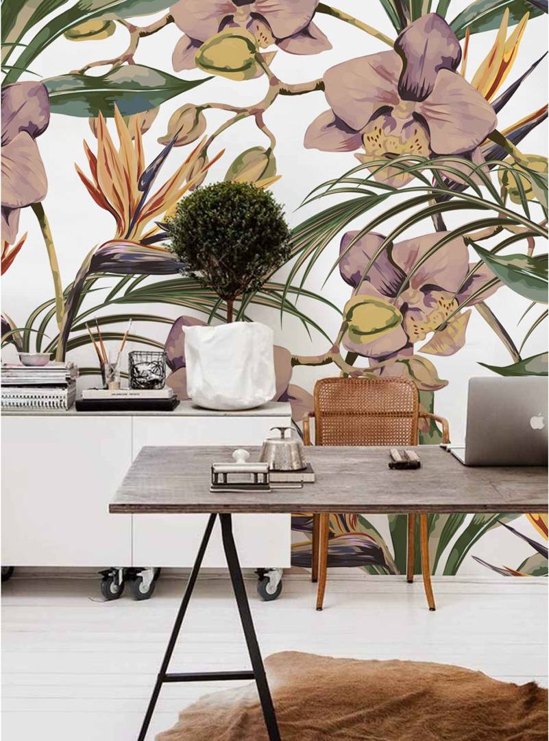 Bay Isle Home Rafia Matte Mural Green