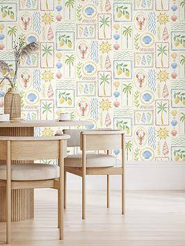 Very Collection Seaside Patchwork Wallpaper
