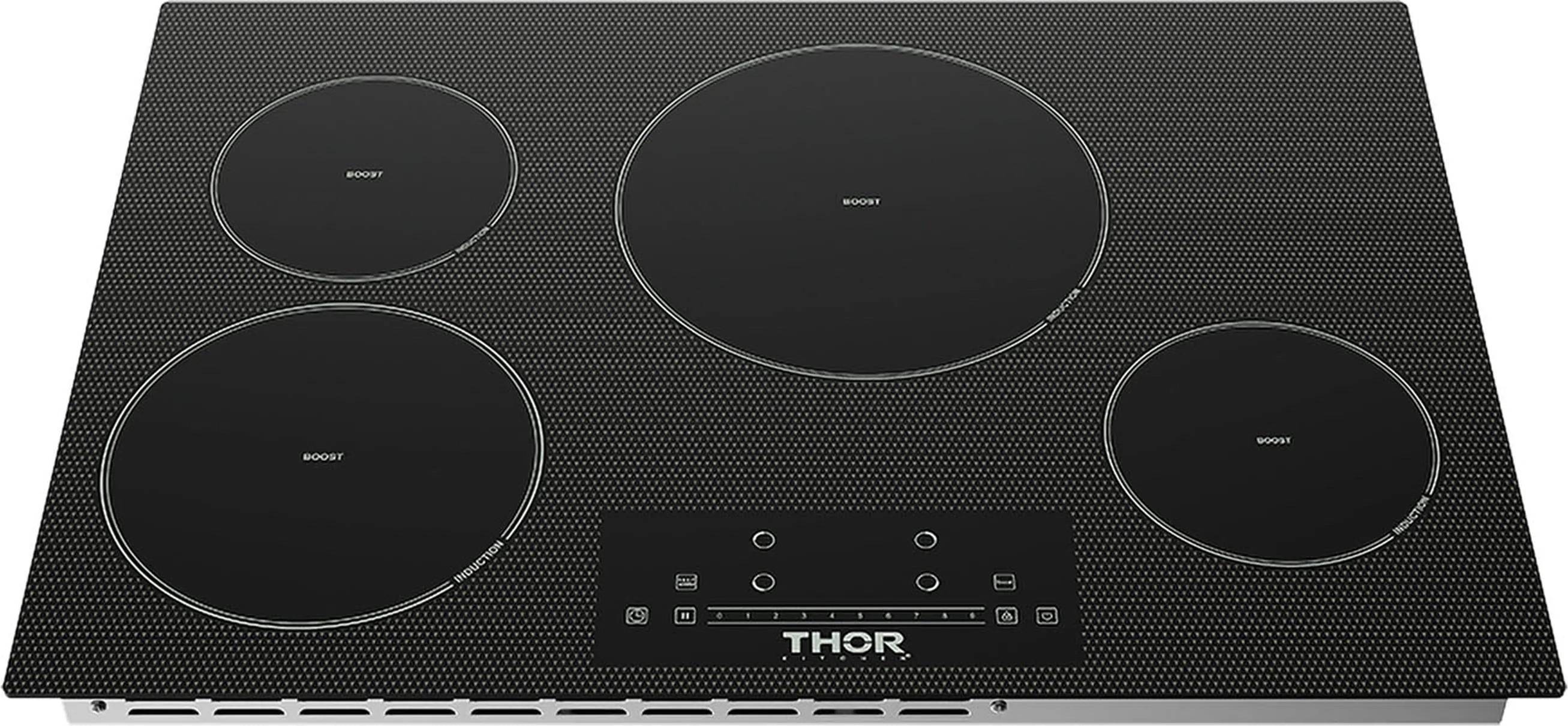 4 burner induction cooktop Thor Kitchen 30-Inch 4-Element Induction Cooktop Black
