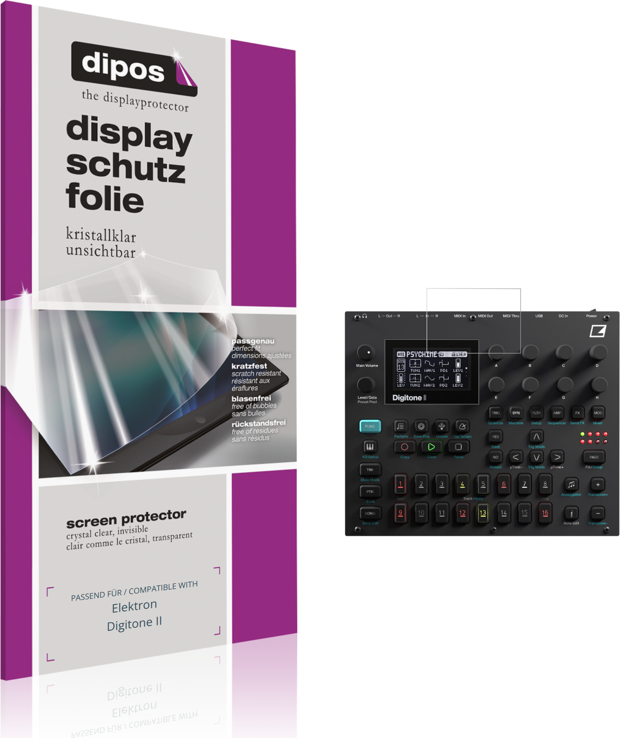 Dipos Screen Protector For Elektron Digitone Ii
