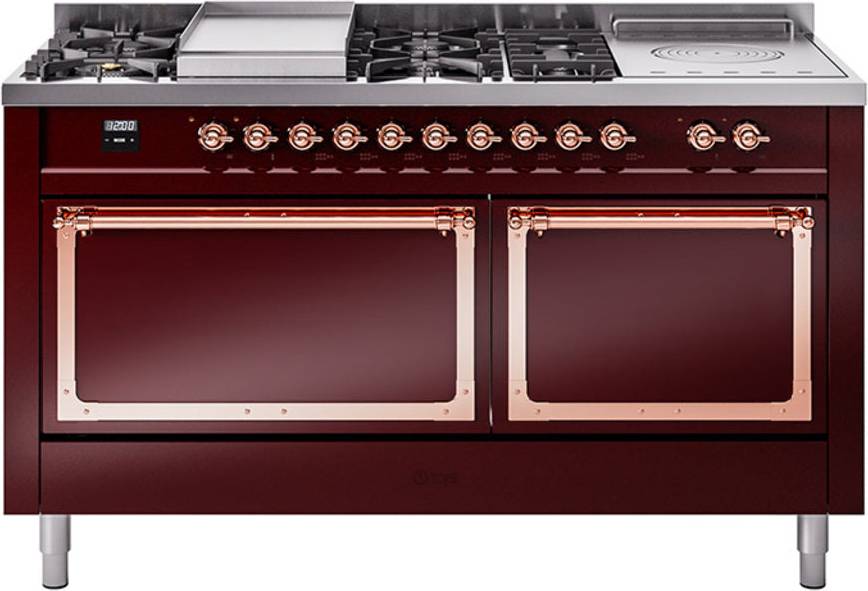 Gas range stove top ILVE UN60FSQNMPBUPLP 60-Inch Dual Fuel Range