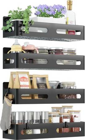 Sevenblue 4 Pack Strong Magnetic Spice Rack