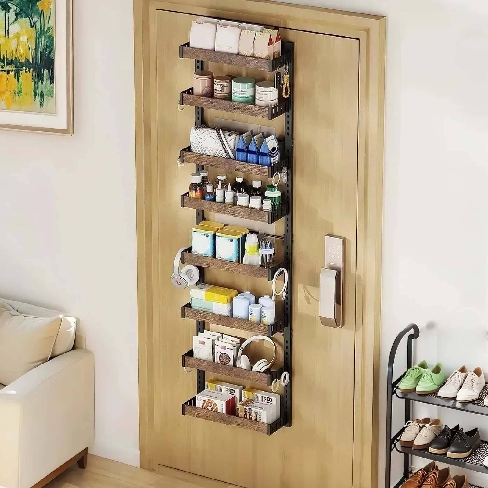 Spice rack organizer IDEALHOUSE 8 Tier Adjustable Metal Spice Rack Organizer