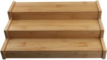 Sodial 3-Tier Non-Expandable Bamboo Spice Rack Step Shelf
