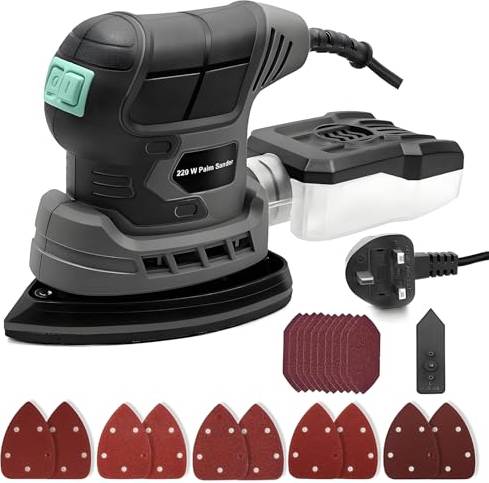 Sander with vacuum Bluemars 220W Mouse Sander with Dust Collection Box