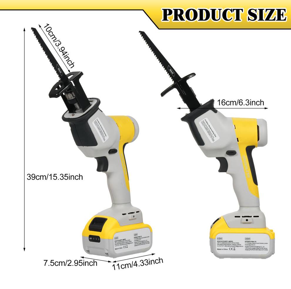 20V Brushless Reciprocating Saw 3000 RPM