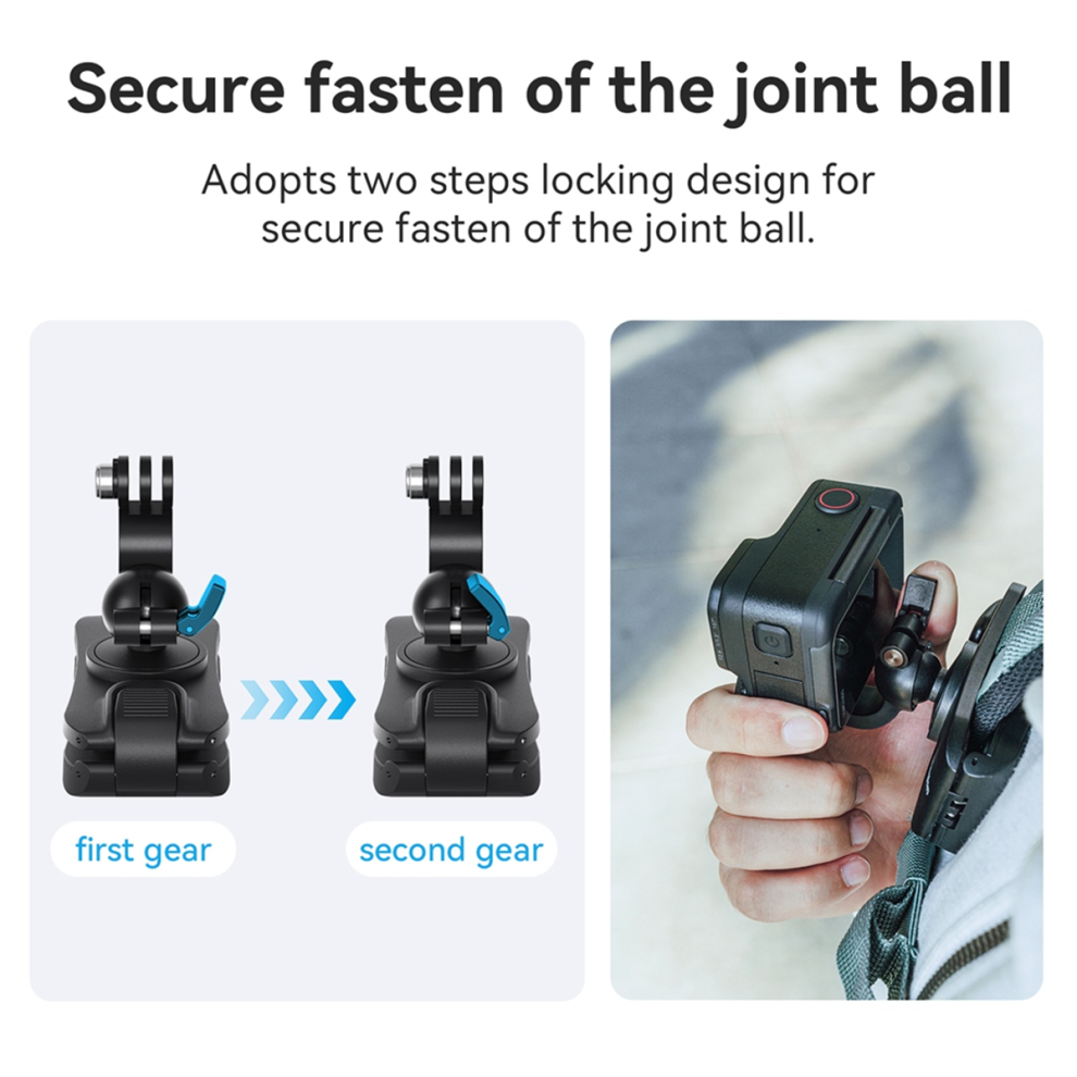 Saudism 360 Rotation Backpack Clip Gimbal Clamp Mount
