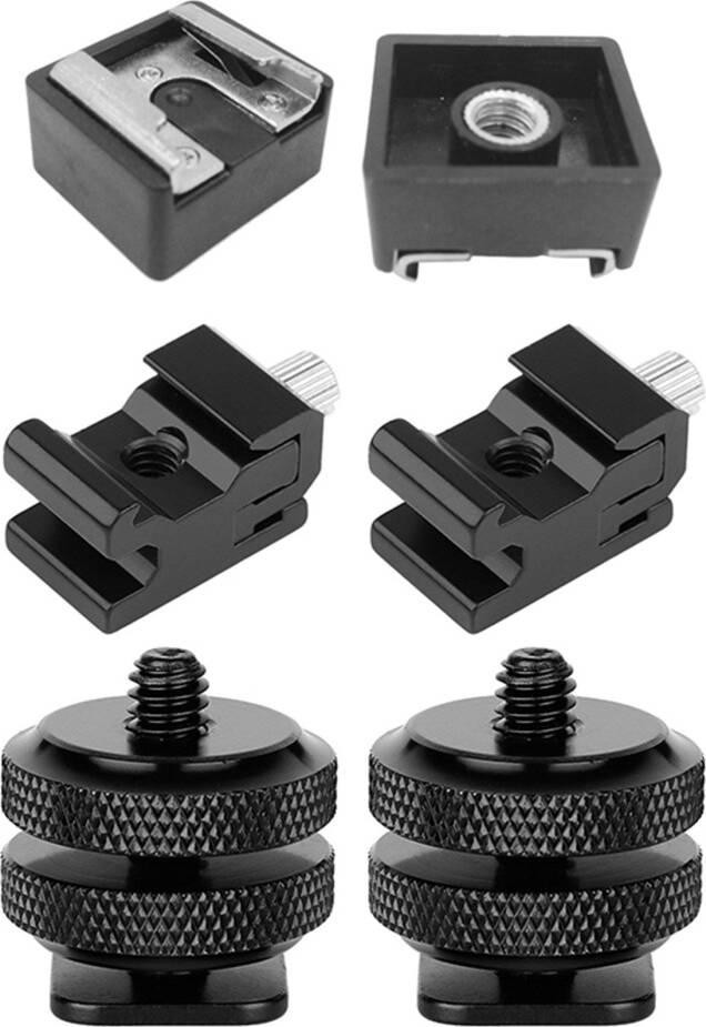2Pcs Flash Hot Shoe Mount Adapter