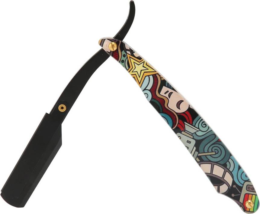 Portable Non-Slip Stainless Steel Straight Razor