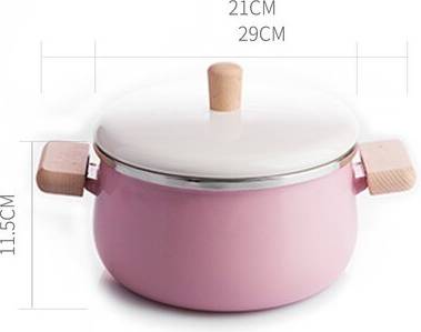 Porslinsemaljerad Gryta 3.3 L - Rosa