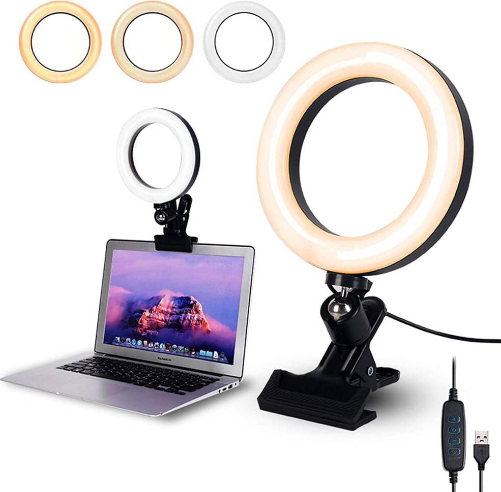 Kompakt Webcam Ringlys Videokonferencer