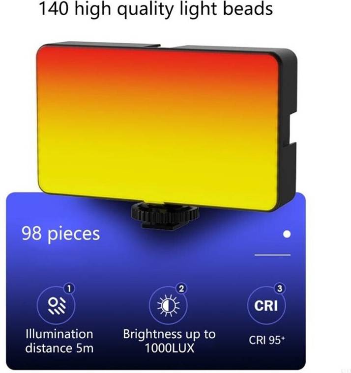 Camera LED Invullicht 3 Kleuren