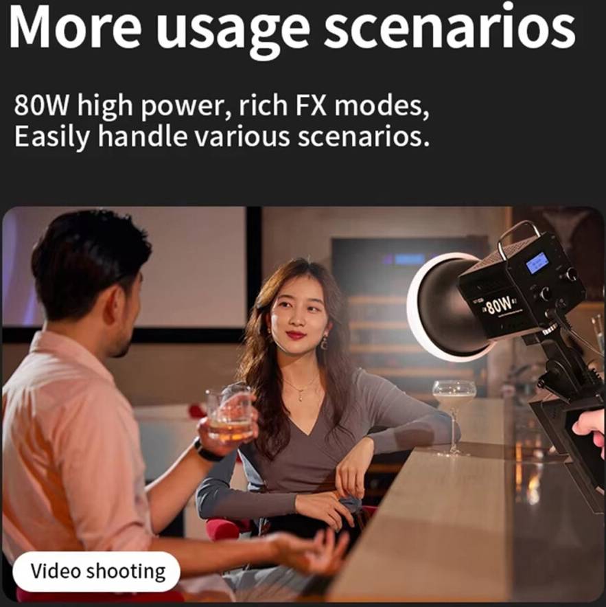 80W COB Camera Light Handheld Kit