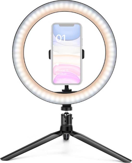 10 LED Ring Light with Telefone Handle