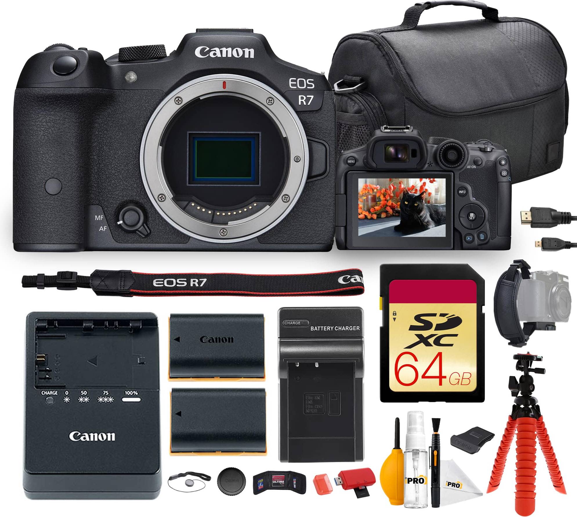 Eos r7 Canon EOS R7 APS-C Mirrorless Camera Dual Pixel Bundle