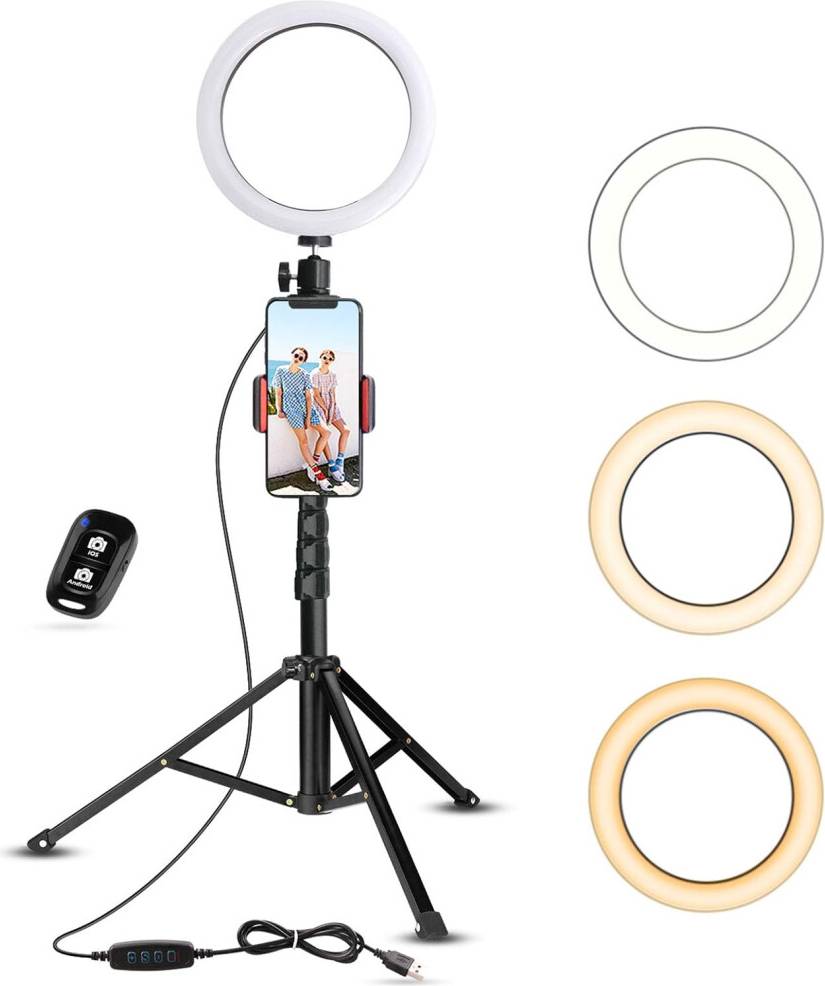 12 Inch Circle Light with Extendable Tripod Stand
