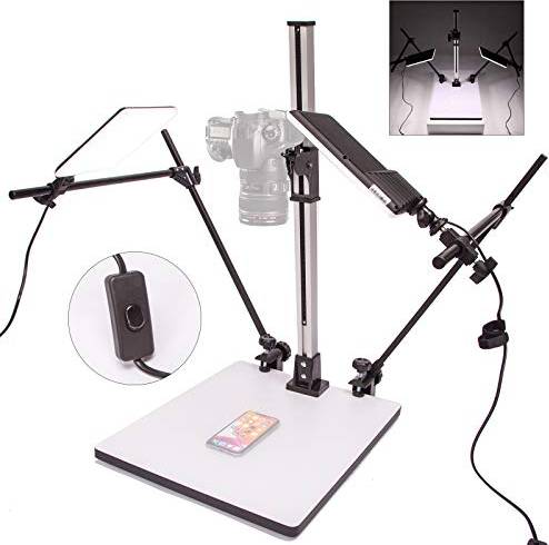 Pro LED Copy Stand Two Lights Fitting Quick Release Plate