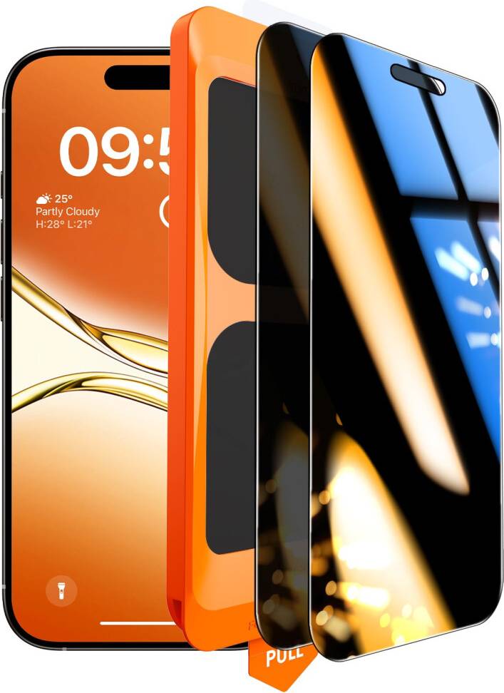 Tocol Privacy Screen Protector Tempered Glass Case