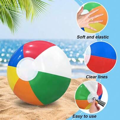 Shein Rainbow Inflatable PVC Beach Ball
