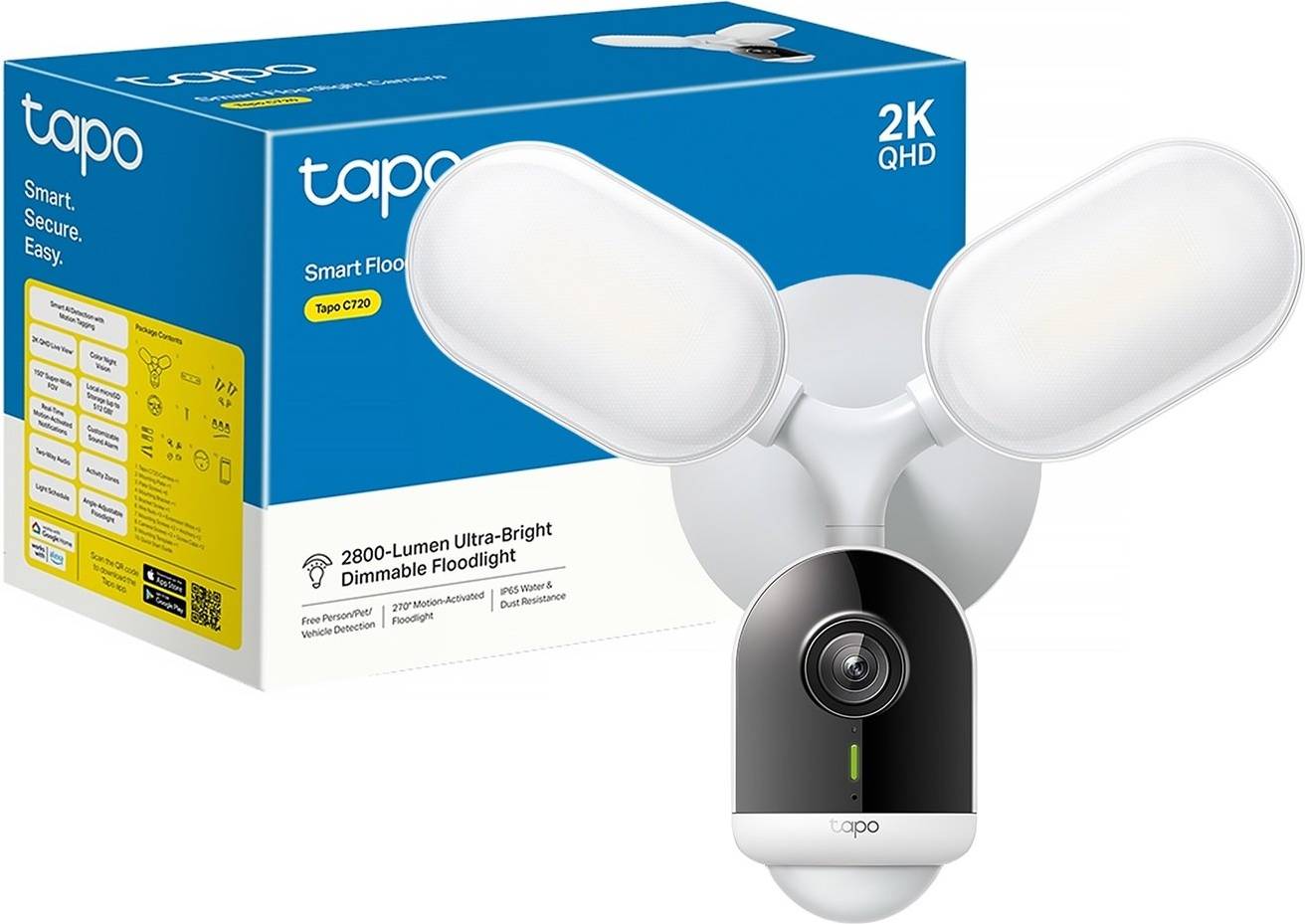 Tapo C720 2K QHD 4MP Floodlight Camera