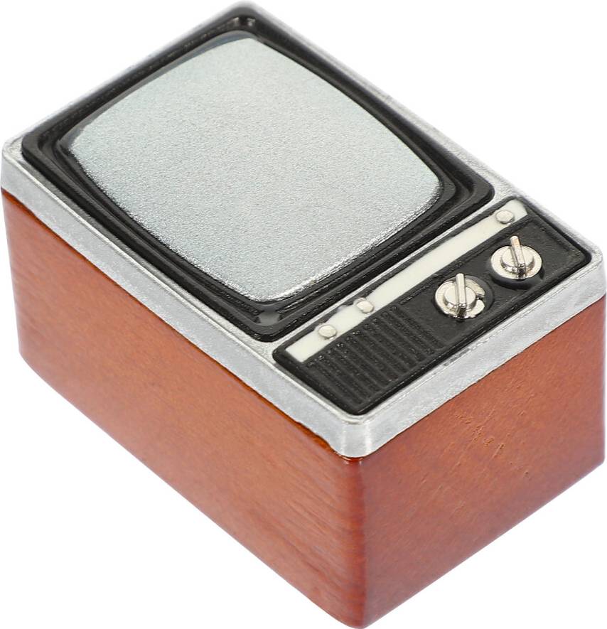 Mini TV Model Alloy Wood