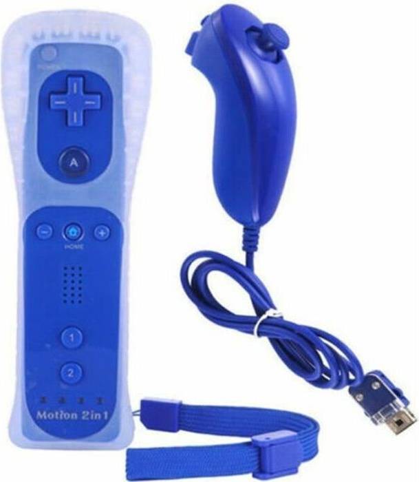 Nintendo Motion Plus Remote Nunchuck Game Controller Bluetooth
