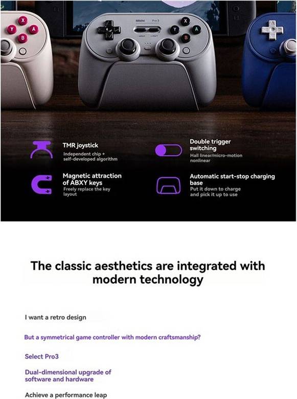 8Bitdo 8BitDo Pro 3 Wireless Gamepad
