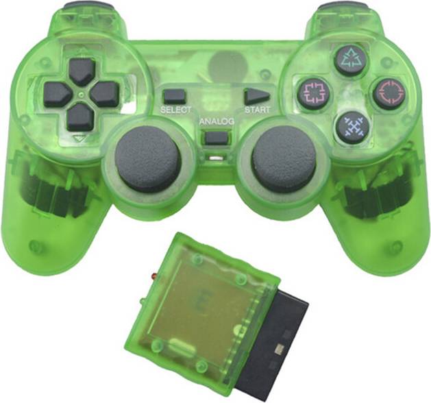 Maxpower Transparent Color Game Controller For Sony PS2 Wireless Gamepad