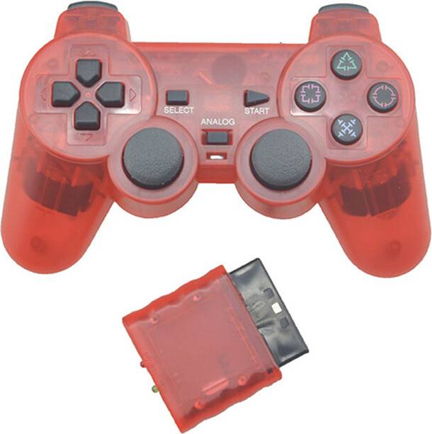 Maxpower Transparent Color Game Controller For Sony PS2 Wireless Gamepad