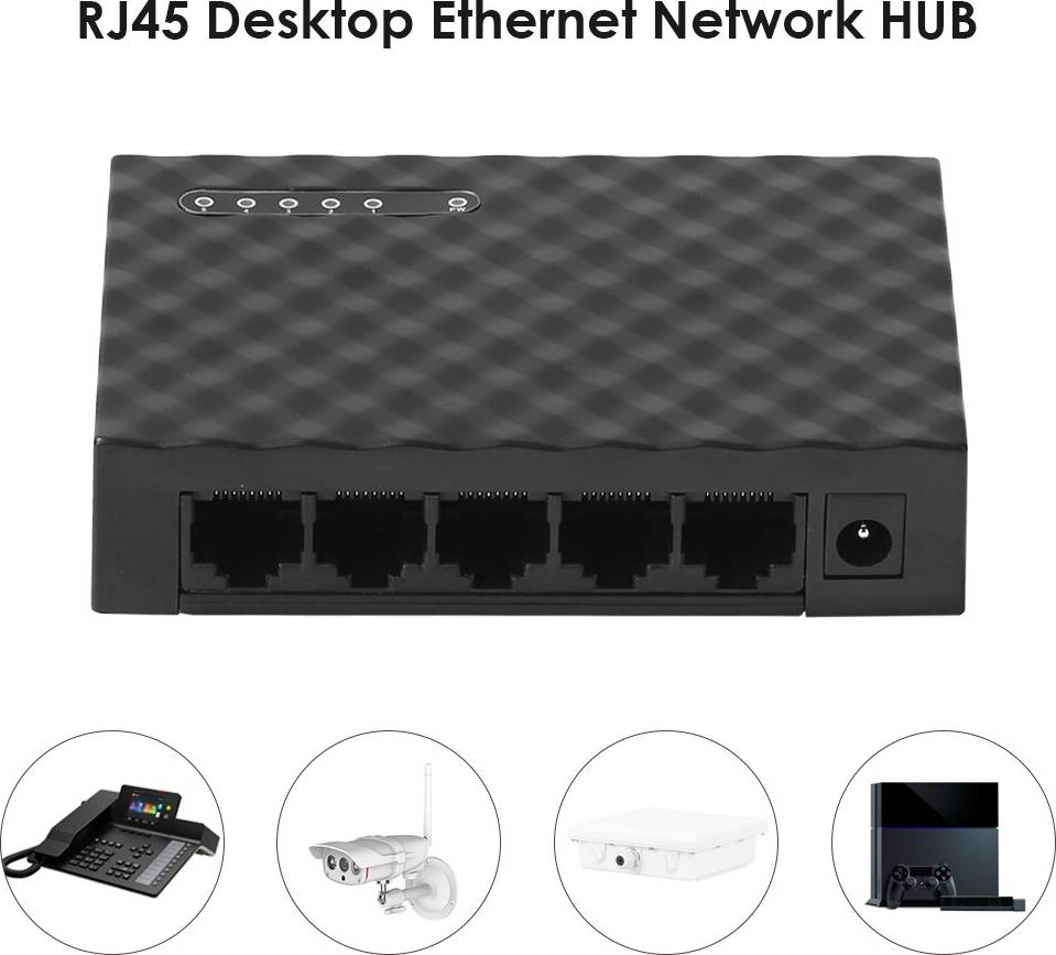 Fast Gigabit 5 Port Mini RJ45 Switch