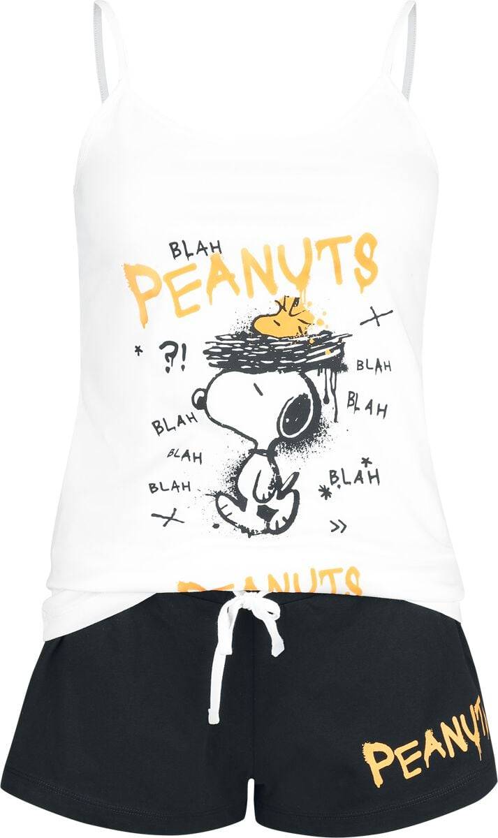 Peanuts Pyjamas Snoopy - Hvid-Sort