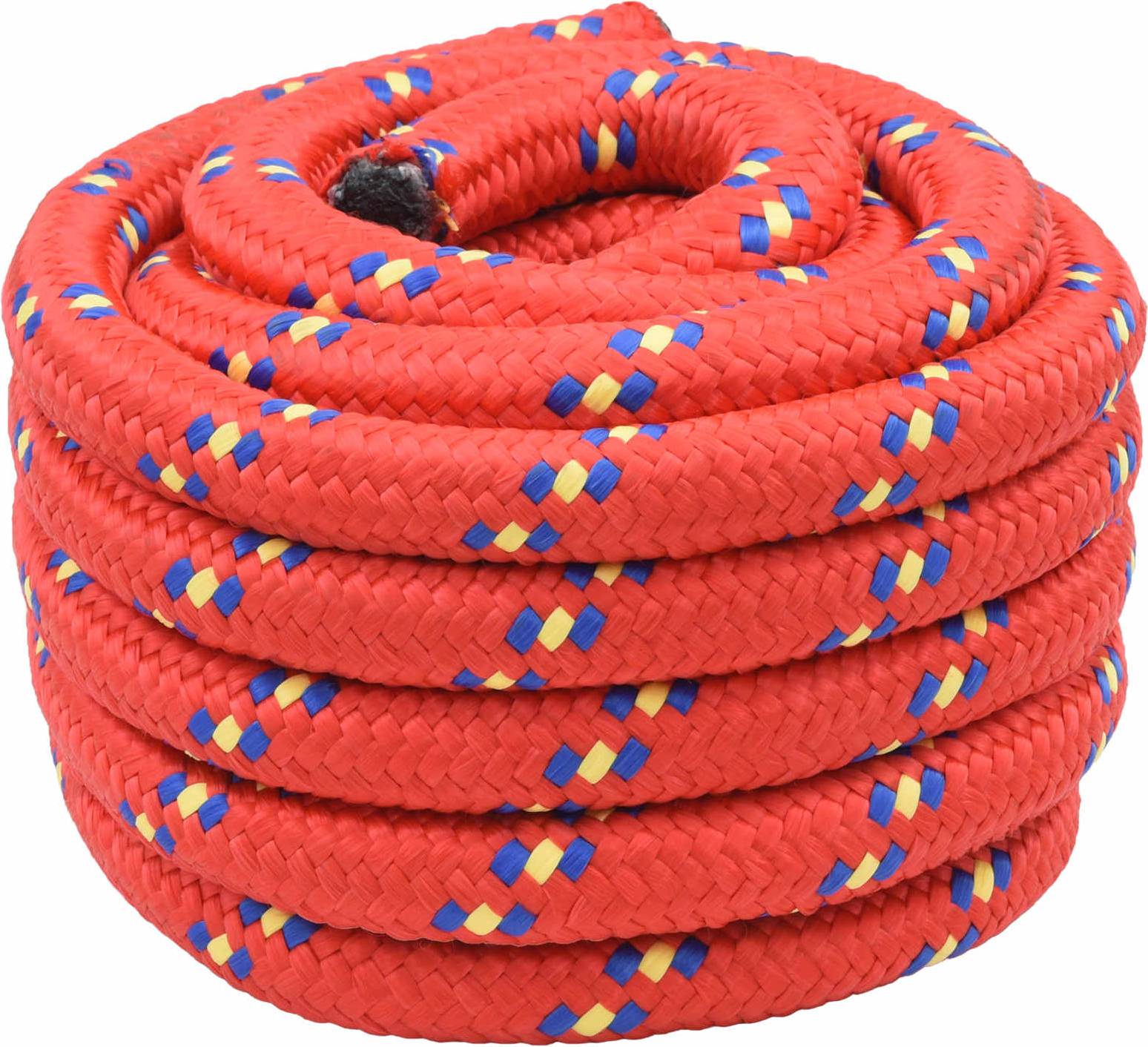 vidaXL Boat Rope Red PP