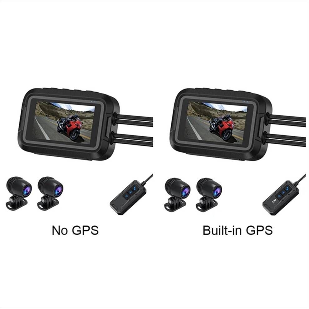 Front and rear dashcam V9 Motorcycle Dashcam WiFi 1080P Front Rear Camera