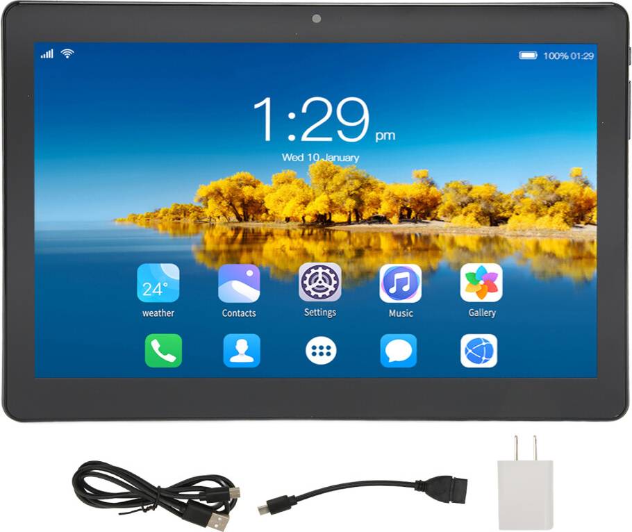 Android 10 Tablet 10 Tommer Octa-Core 2 GB RAM - Sort