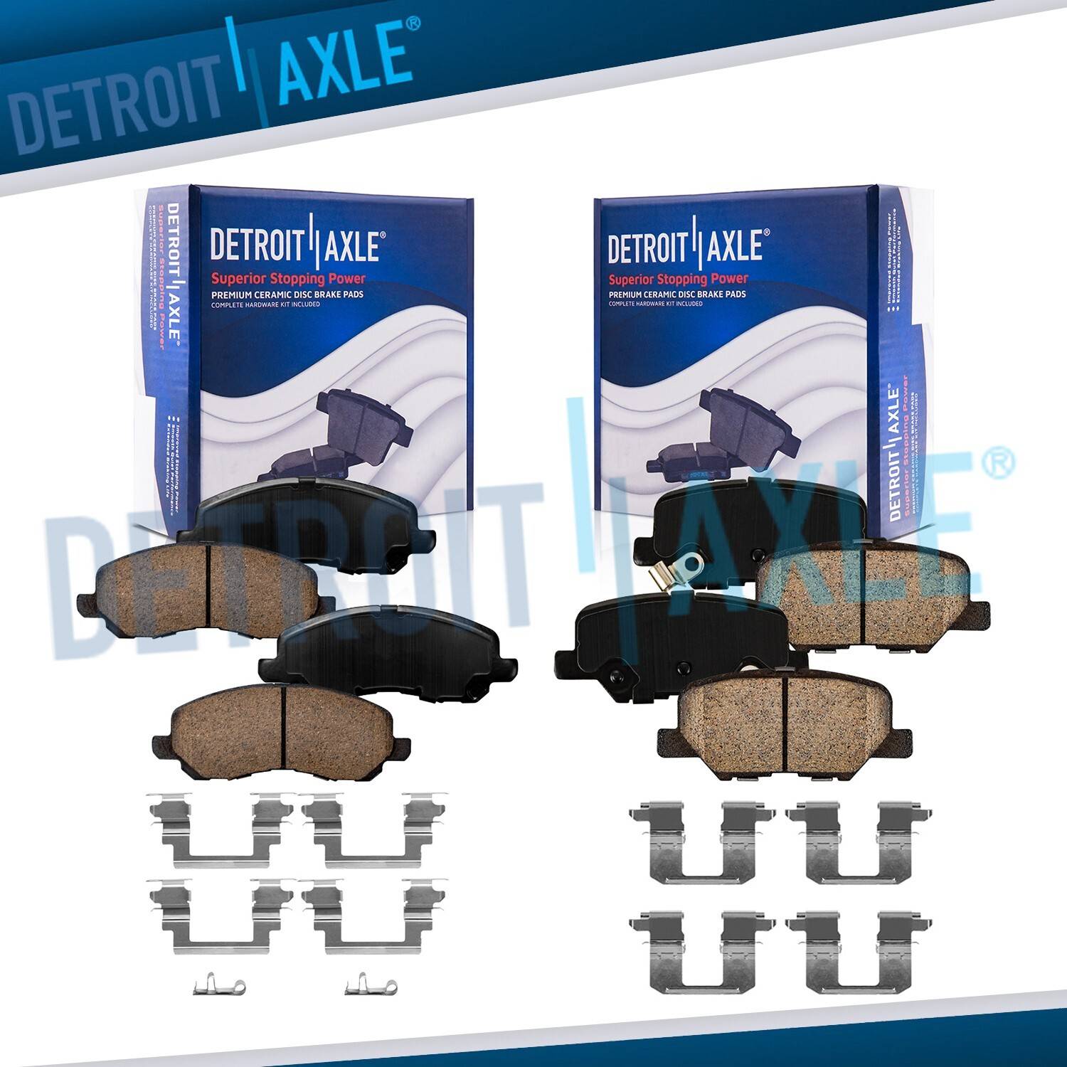Front Rear Ceramic Brake Pads Kit