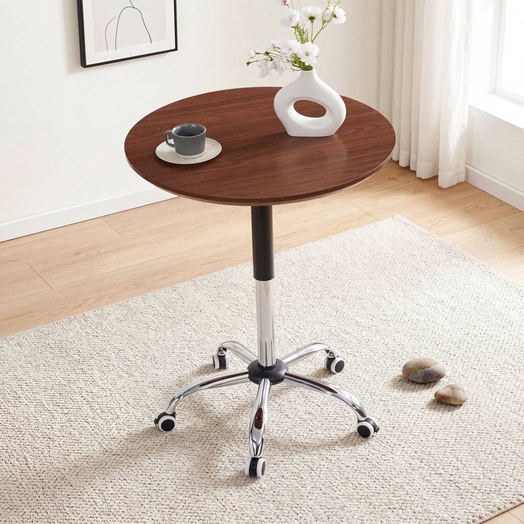 Ebern Designs Adjustable Height Rolling Side Table