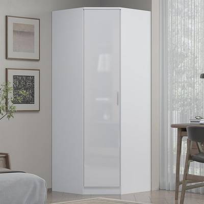 Reflect White Gloss Front 2 Hanging Rails Wardrobe