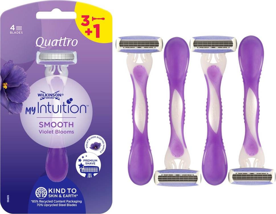 Wilkinson Sword Quattro Smooth Violet Bloom Razor