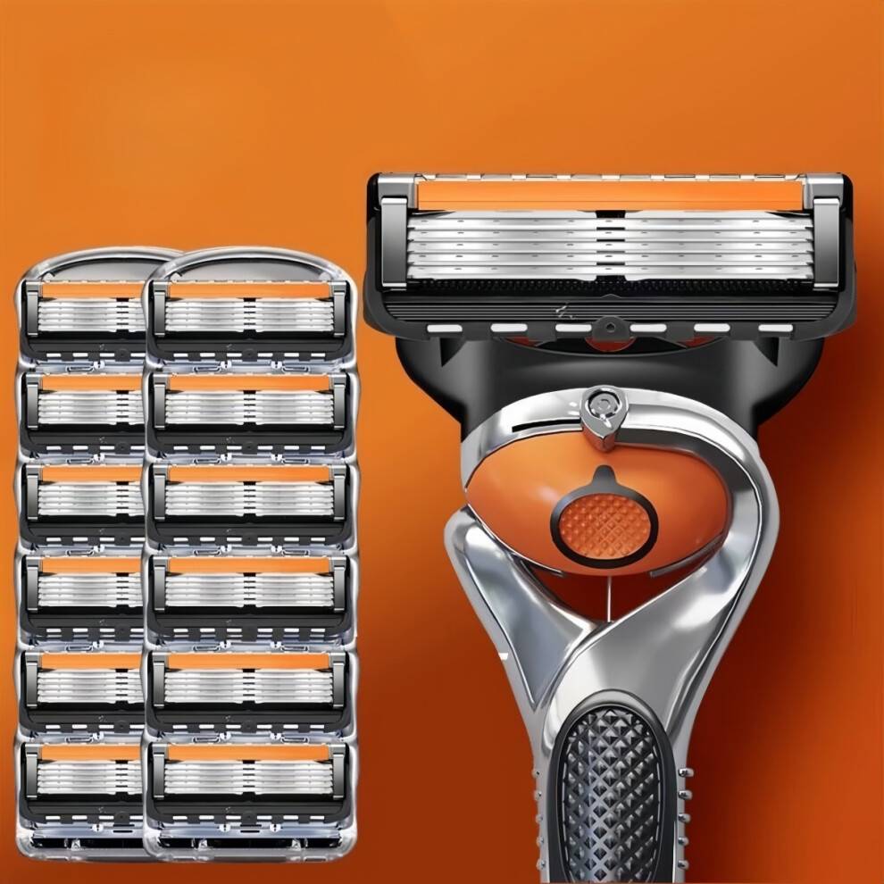 12-Pack 5-Layer Replacement Razor Blades